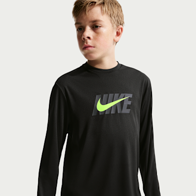 Nike Swim Hydroguard Big Kids' (Boys') Dri-FIT UV Long Sleeve Top